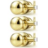 image:imageProbrico Interior Door Knob for Hallway Black Door Knobs Closet Door Knob Passage Door Knob with Round Ball Knob 6 PackPolished Brass