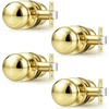 image:imageProbrico Interior Door Knob for Hallway Black Door Knobs Closet Door Knob Passage Door Knob with Round Ball Knob 6 PackPolished Brass