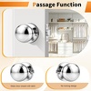 image:imageProbrico Interior Door Knob for Hallway Black Door Knobs Closet Door Knob Passage Door Knob with Round Ball Knob 6 PackPolished Chrome
