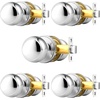image:imageProbrico Interior Door Knob for Hallway Black Door Knobs Closet Door Knob Passage Door Knob with Round Ball Knob 6 PackPolished Chrome