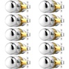 image:imageProbrico Interior Door Knob for Hallway Black Door Knobs Closet Door Knob Passage Door Knob with Round Ball Knob 6 PackPolished Chrome