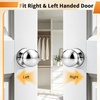 image:imageProbrico Interior Door Knob for Hallway Black Door Knobs Closet Door Knob Passage Door Knob with Round Ball Knob 6 PackPolished Chrome