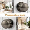 image:imageProbrico Interior Door Knob for Hallway Black Door Knobs Closet Door Knob Passage Door Knob with Round Ball Knob 6 PackSatin Gunmetal
