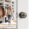 image:imageProbrico Interior Door Knob for Hallway Black Door Knobs Closet Door Knob Passage Door Knob with Round Ball Knob 6 PackSatin Gunmetal