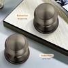 image:imageProbrico Interior Door Knob for Hallway Black Door Knobs Closet Door Knob Passage Door Knob with Round Ball Knob 6 PackSatin Gunmetal