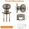 image:imageProbrico Interior Door Knob for Hallway Black Door Knobs Closet Door Knob Passage Door Knob with Round Ball Knob 6 PackSatin Gunmetal