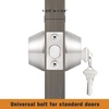 image:imageProbrico Keyed Alike Double Cylinder Deadbolt 2 Side Both Keyed Round Modern Contemporary Deadbolt Door Lock for Interior and Exterior Satin Nickel 2 PackBrushed Nickel