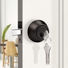 image:imageProbrico Keyed Alike Double Cylinder Deadbolt 2 Side Both Keyed Round Modern Contemporary Deadbolt Door Lock for Interior and Exterior Satin Nickel 2 PackOil Rubbed Bronze