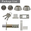 image:imageProbrico Keyed Alike Double Cylinder Deadbolt 2 Side Both Keyed Round Modern Contemporary Deadbolt Door Lock for Interior and Exterior Satin Nickel 2 PackBrushed Nickel