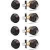 image:imageProbrico Keyed Alike Double Cylinder Deadbolt 2 Side Both Keyed Round Modern Contemporary Deadbolt Door Lock for Interior and Exterior Satin Nickel 2 PackOil Rubbed Bronze