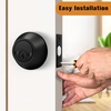 image:imageProbrico Keyed Alike Double Cylinder Deadbolt 2 Side Both Keyed Round Modern Contemporary Deadbolt Door Lock for Interior and Exterior Satin Nickel 2 PackBlack
