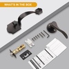 image:imageProbrico Oil Rubbed Bronze Front Door Handle Entry Door Handleset Exterior Door Handle with Wave Lever Keyless Door Handles Entrance Door Handle with Reversible Handed Lever1PackOil Rubbed Bronze