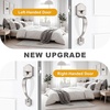 image:imageProbrico Oil Rubbed Bronze Front Door Handle Entry Door Handleset Exterior Door Handle with Wave Lever Keyless Door Handles Entrance Door Handle with Reversible Handed Lever1PackSatin Nickel