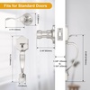 image:imageProbrico Oil Rubbed Bronze Front Door Handle Entry Door Handleset Exterior Door Handle with Wave Lever Keyless Door Handles Entrance Door Handle with Reversible Handed Lever1PackSatin Nickel