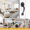 image:imageProbrico Oil Rubbed Bronze Front Door Handle Entry Door Handleset Exterior Door Handle with Wave Lever Keyless Door Handles Entrance Door Handle with Reversible Handed Lever1PackOil Rubbed Bronze
