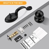 image:imageProbrico Oil Rubbed Bronze Front Door Handle SetAntique Exterior Door Handle with Interior Door KnobEntry Handleset with No Lock1PackBlack