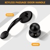 image:imageProbrico Oil Rubbed Bronze Front Door Handle SetAntique Exterior Door Handle with Interior Door KnobEntry Handleset with No Lock1PackBlack