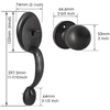 image:imageProbrico Oil Rubbed Bronze Front Door Handle SetAntique Exterior Door Handle with Interior Door KnobEntry Handleset with No Lock1PackOil Rubbed Bronze