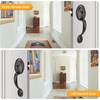 image:imageProbrico Oil Rubbed Bronze Front Door Handle SetAntique Exterior Door Handle with Interior Door KnobEntry Handleset with No Lock1PackOil Rubbed Bronze