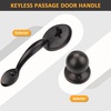 image:imageProbrico Oil Rubbed Bronze Front Door Handle SetAntique Exterior Door Handle with Interior Door KnobEntry Handleset with No Lock1PackOil Rubbed Bronze