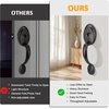 image:imageProbrico Oil Rubbed Bronze Front Door Handle SetAntique Exterior Door Handle with Interior Door KnobEntry Handleset with No Lock1PackOil Rubbed Bronze