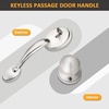 image:imageProbrico Oil Rubbed Bronze Front Door Handle SetAntique Exterior Door Handle with Interior Door KnobEntry Handleset with No Lock1PackSatin Nickel