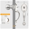image:imageProbrico Oil Rubbed Bronze Front Door Handle SetAntique Exterior Door Handle with Interior Door KnobEntry Handleset with No Lock1PackSatin Nickel