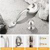 image:imageProbrico Oil Rubbed Bronze Front Door Handle SetAntique Exterior Door Handle with Interior Door KnobEntry Handleset with No Lock1PackSatin Nickel