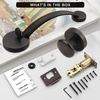 image:imageProbrico Oil Rubbed Bronze Round Front Door HandlesetEntry Door Handle Set with Door KnobExteriorInterior Passage Door Handle Reversible for Right and Left Handed1PackOil Rubbed Bronze