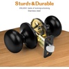 image:imageProbrico Passage Door Knobs Without Key Black Closet Door Knobs Interior Keyless Door Knob NoLocking Door Knobs 10 PackBlack