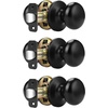 image:imageProbrico Passage Door Knobs Without Key Black Closet Door Knobs Interior Keyless Door Knob NoLocking Door Knobs 10 PackBlack