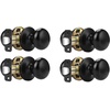 image:imageProbrico Passage Door Knobs Without Key Black Closet Door Knobs Interior Keyless Door Knob NoLocking Door Knobs 10 PackBlack