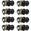 image:imageProbrico Passage Door Knobs Without Key Black Closet Door Knobs Interior Keyless Door Knob NoLocking Door Knobs 10 PackBlack