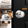 image:imageProbrico Passage Door Knobs Without Key Black Closet Door Knobs Interior Keyless Door Knob NoLocking Door Knobs 10 PackBrushed Nickel