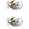 image:imageProbrico Passage Door Knobs Without Key Black Closet Door Knobs Interior Keyless Door Knob NoLocking Door Knobs 10 PackBrushed Nickel
