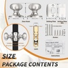 image:imageProbrico Passage Door Knobs Without Key Black Closet Door Knobs Interior Keyless Door Knob NoLocking Door Knobs 10 PackBrushed Nickel