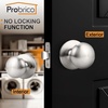 image:imageProbrico Passage Door Knobs Without Key Black Closet Door Knobs Interior Keyless Door Knob NoLocking Door Knobs 10 PackBrushed Nickel