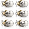 image:imageProbrico Passage Door Knobs Without Key Black Closet Door Knobs Interior Keyless Door Knob NoLocking Door Knobs 10 PackBrushed Nickel