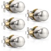 image:imageProbrico Passage Door Knobs Without Key Black Closet Door Knobs Interior Keyless Door Knob NoLocking Door Knobs 10 PackBrushed Nickel