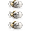 image:imageProbrico Passage Door Knobs Without Key Black Closet Door Knobs Interior Keyless Door Knob NoLocking Door Knobs 10 PackBrushed Nickel