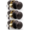 image:imageProbrico Passage Door Knobs Without Key Black Closet Door Knobs Interior Keyless Door Knob NoLocking Door Knobs 10 PackOil Rubbed Bronze
