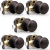 image:imageProbrico Passage Door Knobs Without Key Black Closet Door Knobs Interior Keyless Door Knob NoLocking Door Knobs 10 PackOil Rubbed Bronze