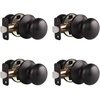 image:imageProbrico Passage Door Knobs Without Key Black Closet Door Knobs Interior Keyless Door Knob NoLocking Door Knobs 10 PackOil Rubbed Bronze