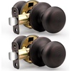 image:imageProbrico Passage Door Knobs Without Key Black Closet Door Knobs Interior Keyless Door Knob NoLocking Door Knobs 10 PackOil Rubbed Bronze