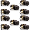 image:imageProbrico Passage Door Knobs Without Key Black Closet Door Knobs Interior Keyless Door Knob NoLocking Door Knobs 10 PackOil Rubbed Bronze