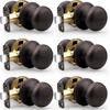 image:imageProbrico Passage Door Knobs Without Key Black Closet Door Knobs Interior Keyless Door Knob NoLocking Door Knobs 10 PackOil Rubbed Bronze