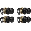 image:imageProbrico Privacy Door Knobs Black Round Ball Door Knobs Interior Door Knobs Bedroom Bathroom Door knobs Locking Door Knob Without Key 10 PackBlack