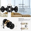image:imageProbrico Privacy Door Knobs Black Round Ball Door Knobs Interior Door Knobs Bedroom Bathroom Door knobs Locking Door Knob Without Key 10 PackBlack