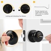 image:imageProbrico Privacy Door Knobs Black Round Ball Door Knobs Interior Door Knobs Bedroom Bathroom Door knobs Locking Door Knob Without Key 10 PackBlack