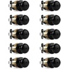 image:imageProbrico Privacy Door Knobs Black Round Ball Door Knobs Interior Door Knobs Bedroom Bathroom Door knobs Locking Door Knob Without Key 10 PackBlack